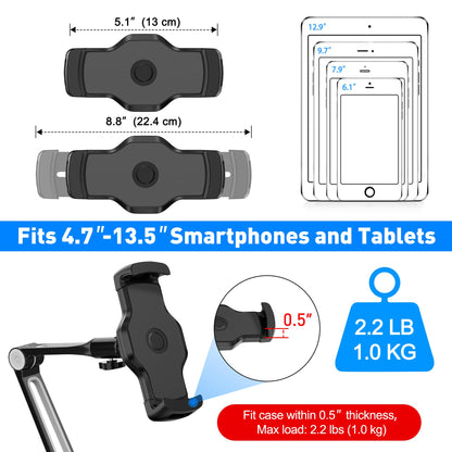 AboveTEK Tablet Halterung TS-396B – Wand- & Tischhalter, schwarz