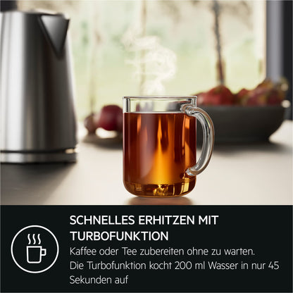 AEG Deli 5 Wasserkocher Edelstahl 1.7L mit Temperaturwahl