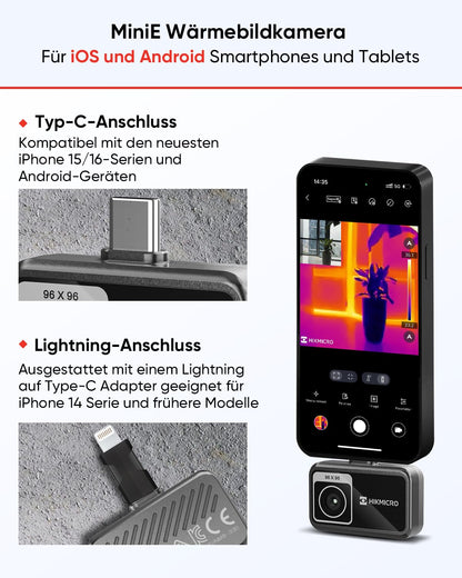 HIKMICRO Minie Wärmebildkamera Smartphone - USB-C/Lightning
