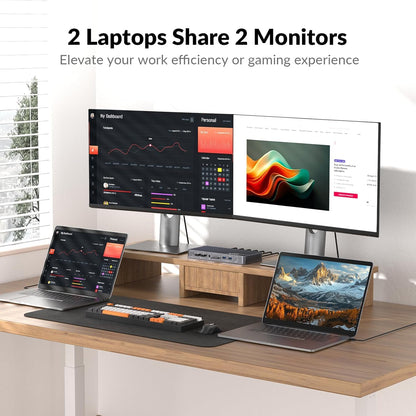 AV Access KVM Switch Docking Station 4K Dual Monitor 100W PD