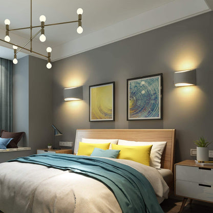 HYDONG LED Gips Wandleuchte Up/Down – 2 Stück, weiss, warmweiss