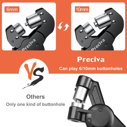 Ösenzange Set, Preciva Ösenzange Austauschbar Zangekopf Ösenpresse mit 400 Ösen (200pcs Ø6mm und 200pcs Ø10mm) für PVC-Banner, Planen, Karton