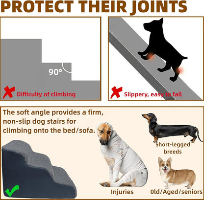Trhillsbrad Hundetreppe Breit 5 Stufen 62cm – für kleine Hunde
