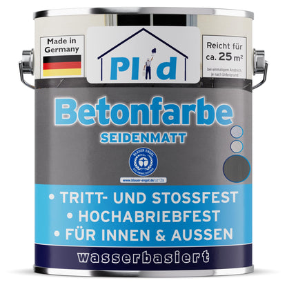 Plid Betonfarbe Innen & Aussen Anthrazitgrau 2,5 L Bodenbeschichtung aus Flüssigkunststoff