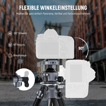 NEEWER LITETRIP LT07 Aluminium Reisestativ – Kugelkopf