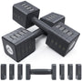 Sportneer Kurzhanteln verstellbar, 5-in-1 Hantelset, 2 x 1,36–5 kg, mit Hantelscheiben und gepolstertem Griff