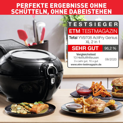 Tefal ActiFry Genius XL 2in1 Heissluftfritteuse - YV9708 Schwarz