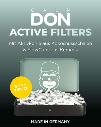 CALM DON Aktivkohlefilter slim ø 5.9 mm mit Kokosaktivkohle, 250 Stück
