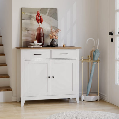 HOCSOK Küchenschrank Landhaus – Sideboard 2 Türen, 2 Schubladen