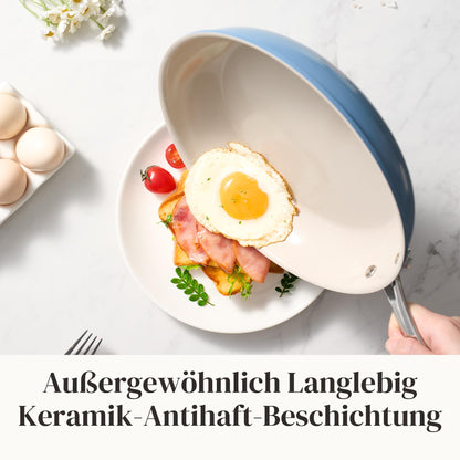 Redchef 6-tlg. Keramik Bratpfannen Set Induktion Blau