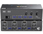 MLEEDA KVM Switch Triple Monitor - 3 PC 3 Monitore 8K HDMI DP: Schwarzer KVM-Switch für 3 PCs, 3 Monitore, Tastatur, Maus; 8K HDMI/DP.