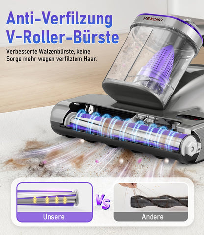 PEXCHO PM600 Milbensauger mit UV-Licht und HEPA-Filter, 500W