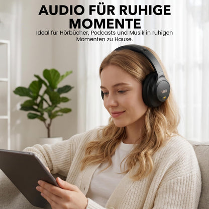 1Mii Y8+ Kopfhörer Over-Ear mit Hybrid ANC, Bluetooth 6.0, Schwarz
