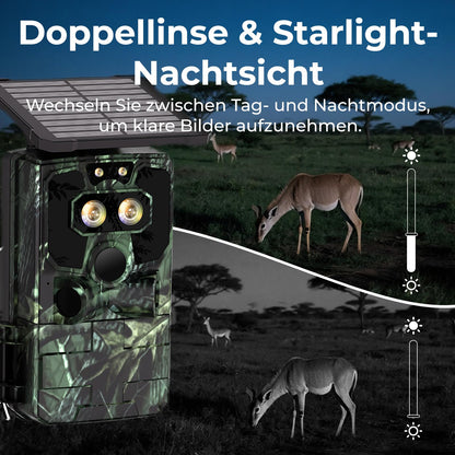 VOOPEAK TC37 Solar Wildkamera 4K 60MP, WLAN, Sternenlicht-Nachtsicht