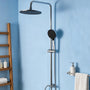 Auralum Regendusche Set ohne Armatur, Ø 250 mm, Duschstange, Chrom mit runder Kopfbrause und Handbrause