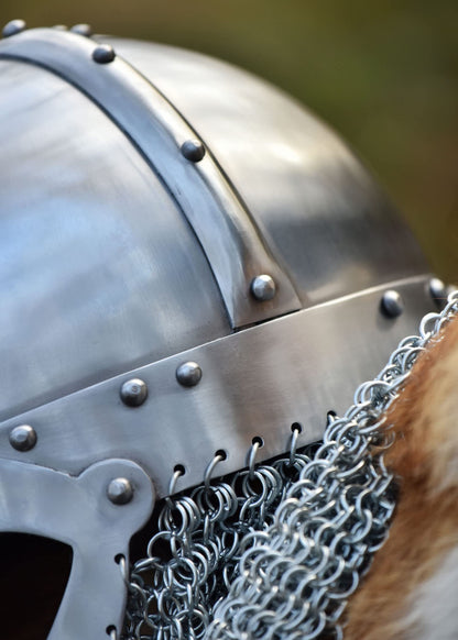 Battle-Merchant Wikinger Brillenhelm Schaukampfhelm - Kettenbrünne