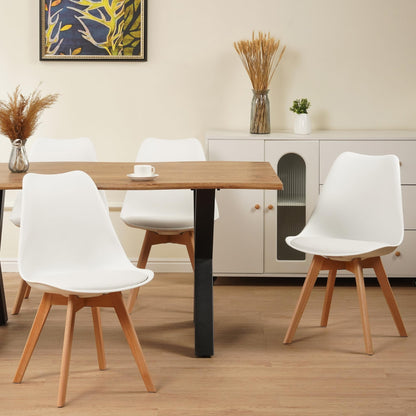 ALBATROS AARHUS Esszimmerstühle Skandinavisch – 4er Set Weiss