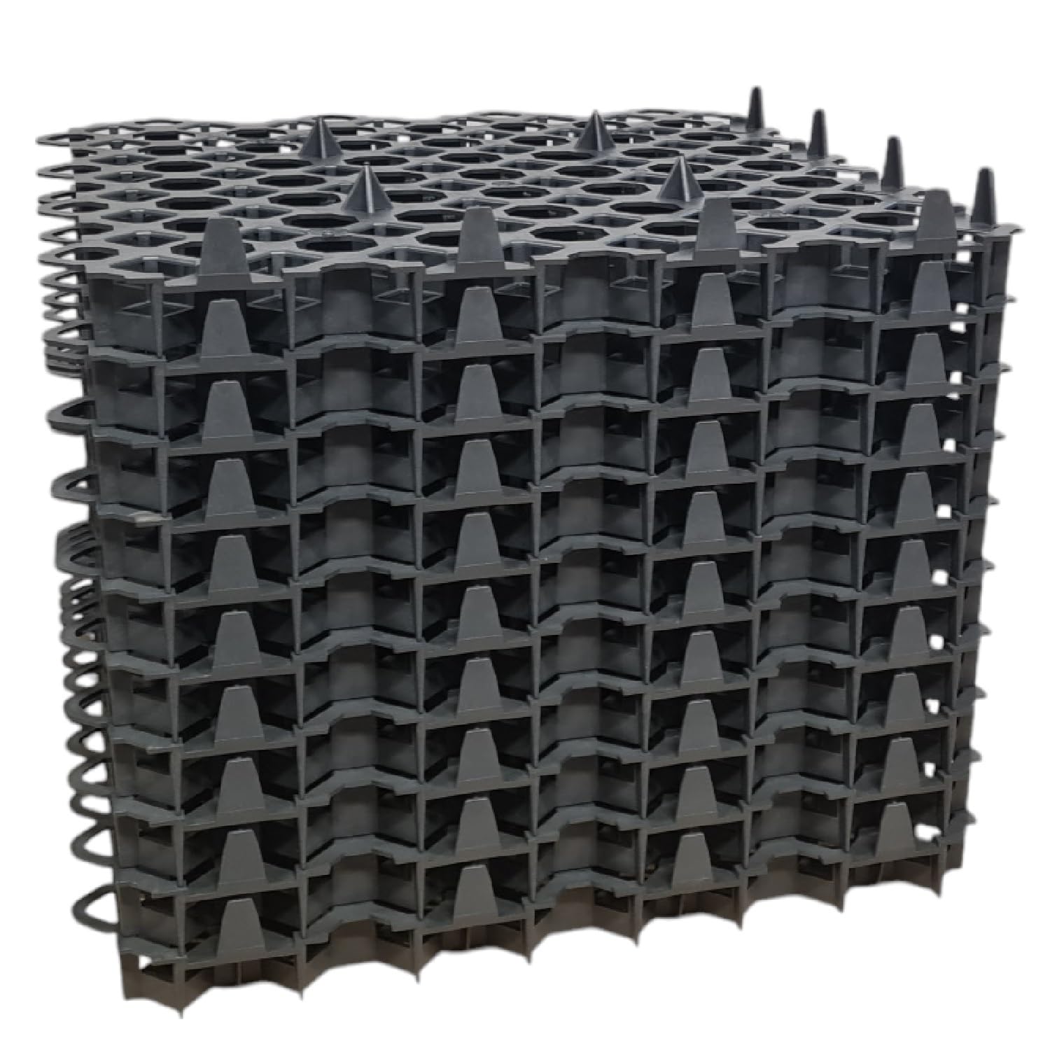 Stabilo Rasengitter Kunststoff 50x50x4 cm schwarz 10 Stück mit Wabenstruktur