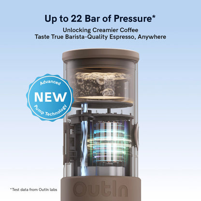 OutIn Mino Tragbare Elektrische Espressomaschine mit USB-C