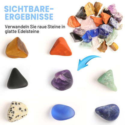 Profi Rock Tumbler Set – Geräuscharme Steinpoliermaschine