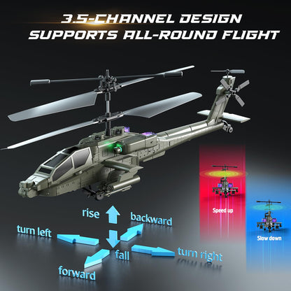 VATOS RC Hubschrauber XK-1 mit 2 Akkus und LED-Licht