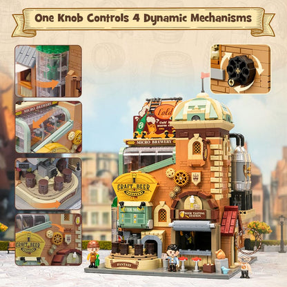 PANTASY Craft Beer Brauerei Vintage Mikrobrauerei Klemmbaustein-Set