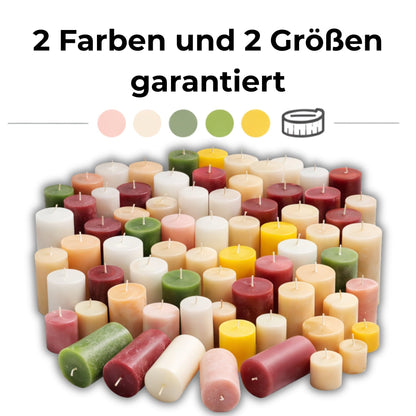 RODOPI Stumpenkerzen Set 5 kg bunt gemischt 2. Wahl Kerzen
