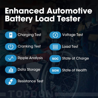 TOPDON BT200 Autobatterietester & Generatorprüfer 12V 24V