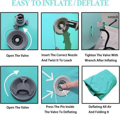 PPXIA Airspot Air Matte Track – Aufblasbare Gymnastikmatte 20 cm