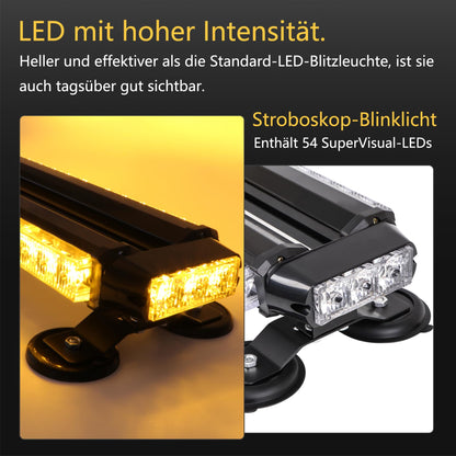 ROUTECKING 67cm 54 LED Rundumleuchte Blinklicht – Gelb magnetisch