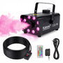 Katomi Nebelmaschine 500W Mini mit 8 RGB LEDs und Fernbedienung, kompaktes Format mit Tragegriff