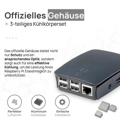 Raspberry Pi 3 B+ Starter-Set mit Gehäuse & 64GB SD Karte
