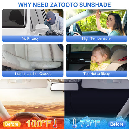 ZATOOTO Sonnenschutz Auto Set VW Touran 2016-2024 - Komplett
