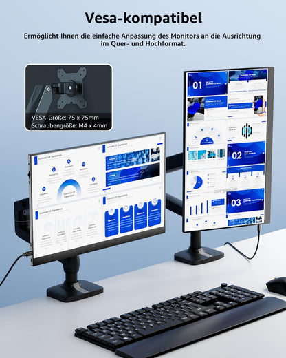 Yodoit PTM15 Portabler Monitor 15,6 Zoll FHD IPS USB-C mit Ständer