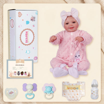 BABESIDE Reborn Puppe Sunny, realistische Babypuppe, 17 Zoll