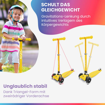Fun Pro ONE Premium Kinderroller - LED, faltbar, ab 3 Jahre