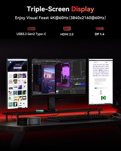 NiPoGi E3B Mini PC - AMD Ryzen 5 7430U, 16GB RAM, 512GB SSD