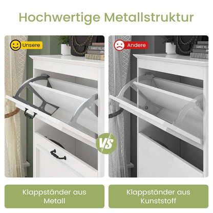 Brinlawb Schuhkipper 2 Klappen 8-12 Paar Schuhe – Weiss