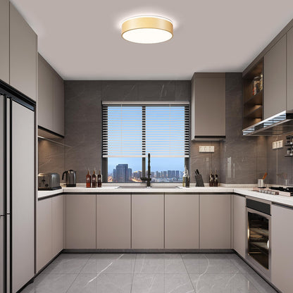 Vikaey moderne LED-Deckenleuchte Gold Metall Ø40cm – 4000K