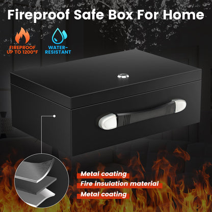 Mejasg 18L Tragbarer Safe Tresor - Feuerfest Wasserdicht