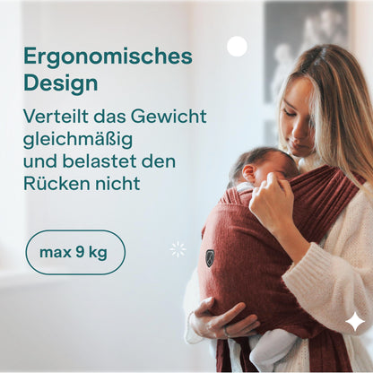 Koala Babycare Tragetuch Neugeborene Babytrage - Bourdeaux