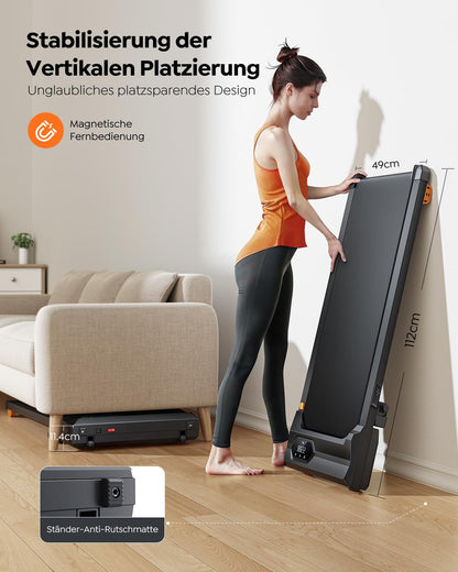Kompaktes Walking Pad mit Steigung – Für Zuhause & Büro