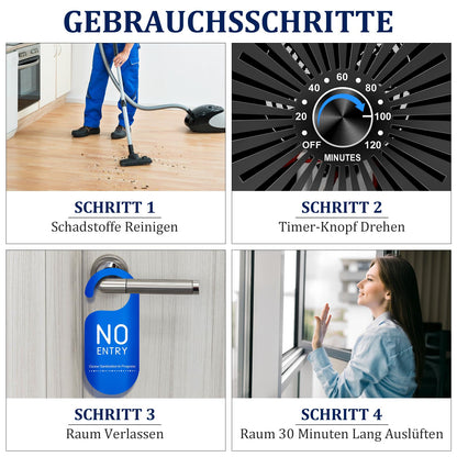 ICARE Ozongenerator 30000mg/h Ozongerät mit 120 Min Timer