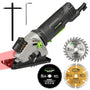 GALAX PRO Mini-Kreissäge 580W mit Laserführung und 3 Sägeblättern 85mm, kompakte Handkreissäge mit Gummigriff