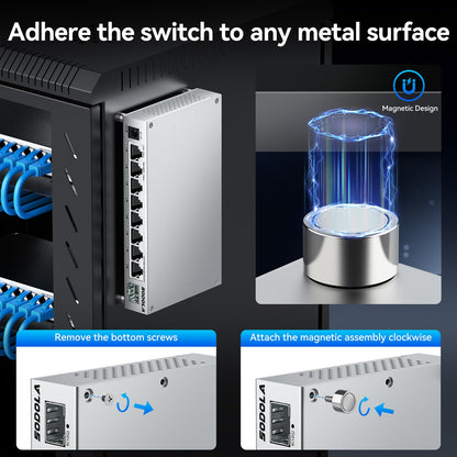 SODOLA 8-Port 2.5Gb Web Managed Switch - 10G SFP+