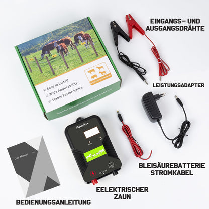 AgroGuard Weidezaungerät LED 2J Elektrozaun - 12V/230V Schwarz