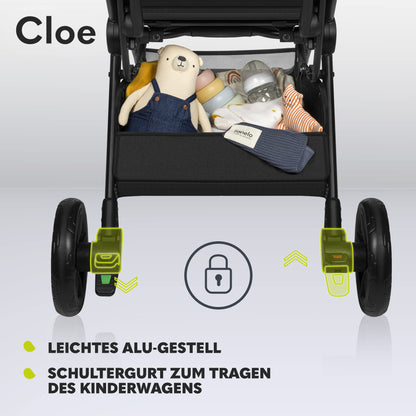 LIONELO Cloe Zusammenklappbarer Kompakt-Kinderwagen - Braun