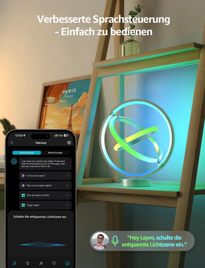 Lepro AI Smart Tischlampe TB1 - RGB+IC, App-Steuerung
