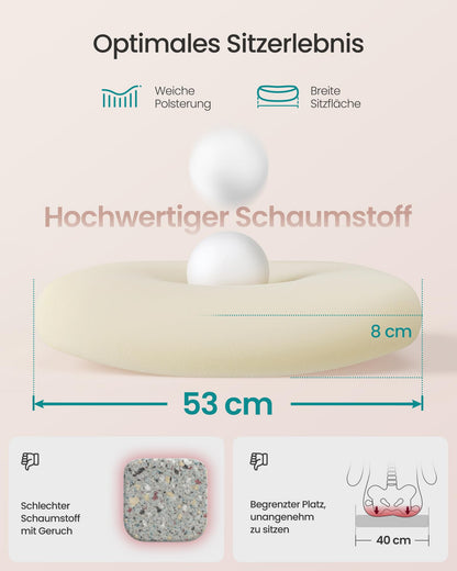 SONGMICS Bürostuhl ergonomisch, Drehstuhl mit Mesh, pastellrosa