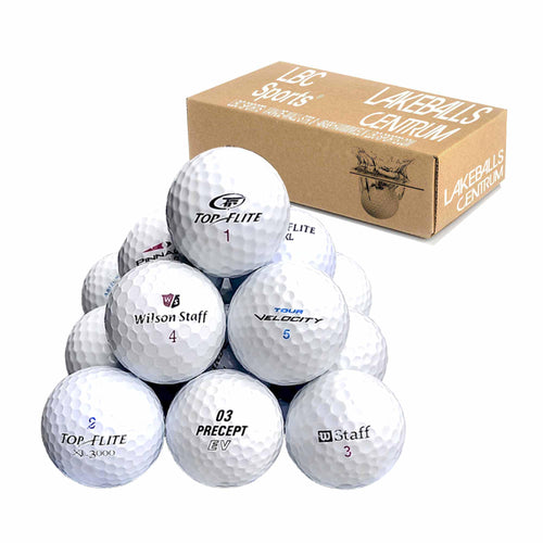 LBC Sports Lakeballs Mix 100 Golfbälle AAA/AA im Netzbeutel, gebrauchte Bälle verschiedener Marken